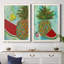Ananas et melon d'eau I - ensemble de 2 reproductions d'art encadrées-319400296-319400341-319466721
