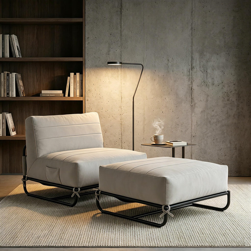 Chaise longue d'extérieur avec repose-pieds Cloud Cloud