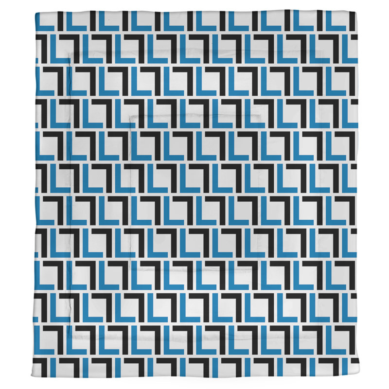 Édredon simple Football Luxury, Édredon simple TG, Argent / bleu Honolulu / blanc