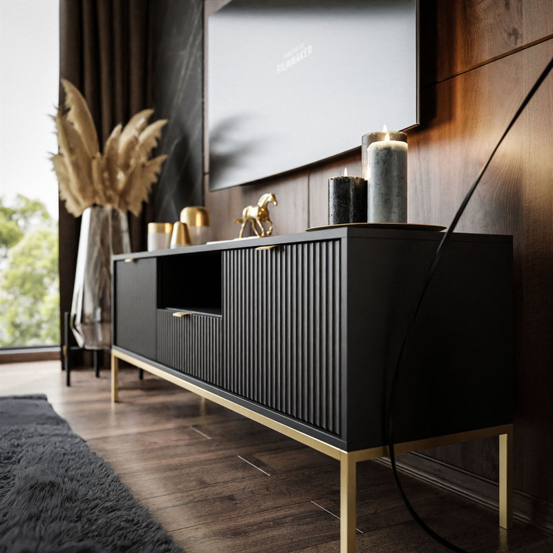 TV-Cabinet Leena 154 cm, Black