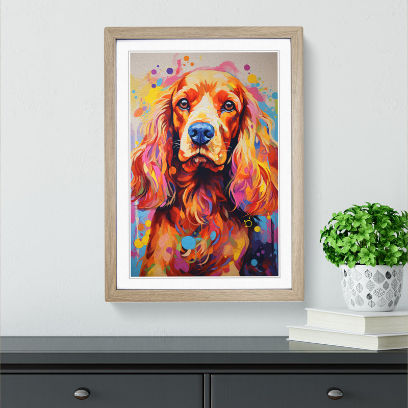Single Picture Frame Print on Wood, Oak Framed, 34cm H x 25cm W