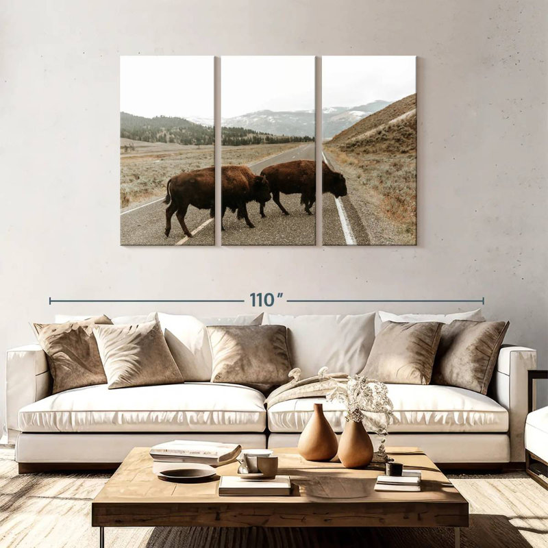 Brampt Buffalo Crossing Highway, H 48 po x l 74 po