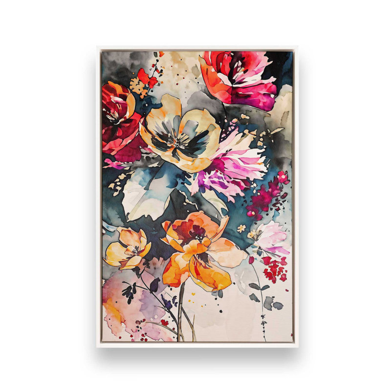 Bold Bloom I, Blanc opaque, Impression encadrée sans passe-partout, H 18,75 po x l 12,75 po