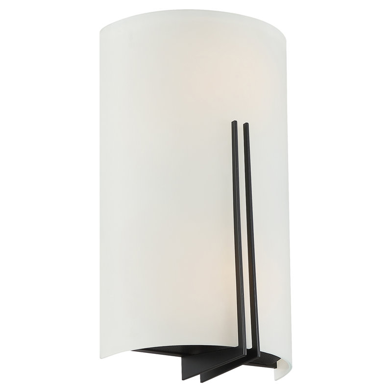 Plafonnier encastré haut 2 lumières Collazo, DEL intégrée, H 12,5 po x l 7,25 po x P 3,75 po, Noir mat