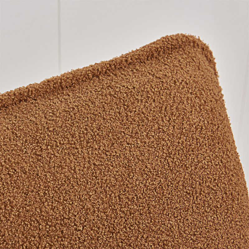 Sherpa Upholstered Armchair, Orange Sherpa
