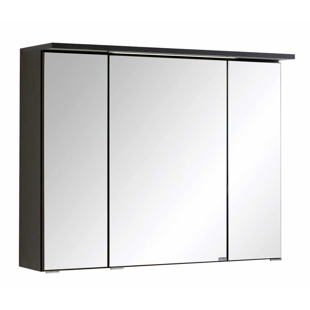 80 cm x 64 cm Spiegelschrank Dessie mit LED Beleuchtung