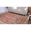 Tapis jaune / rose en coton tressé à la main Marcantel-1732823388