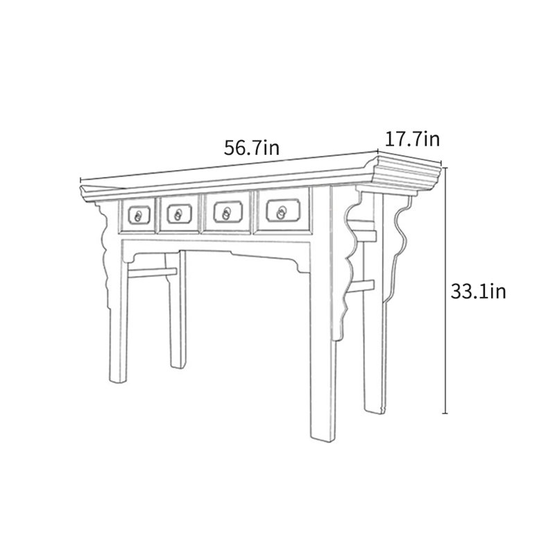 Console simple de style chinois