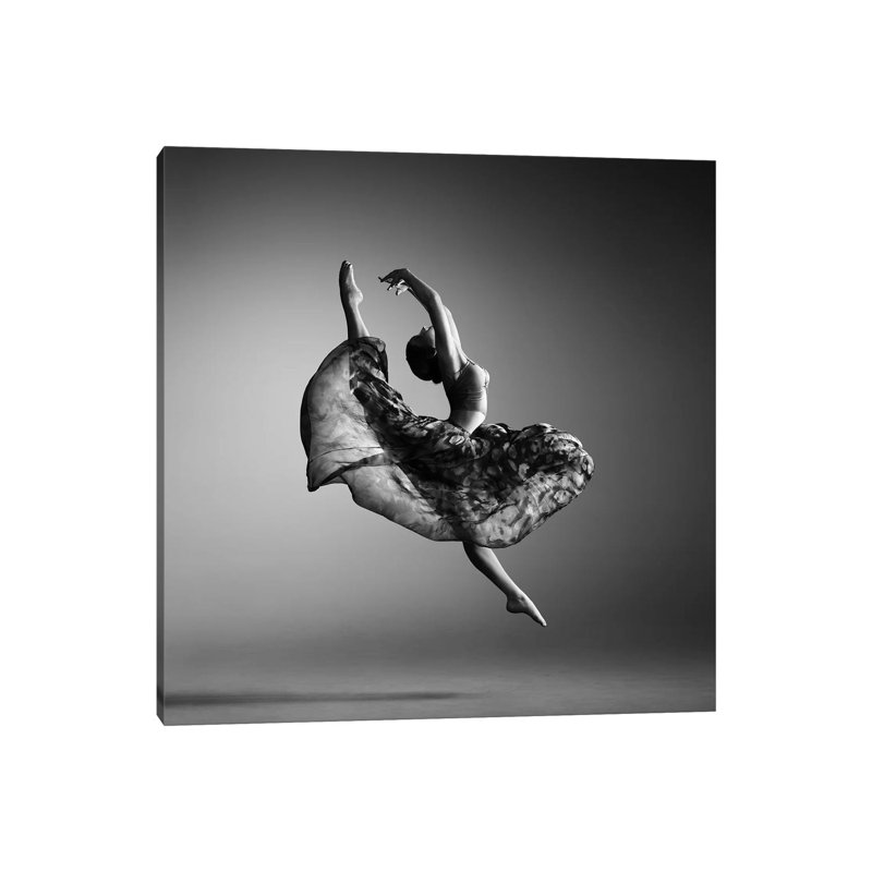 Ballerina Jumping by Johan Swanepoel - Wrapped Canvas Print, 45.72 cm H x 45.72 cm W