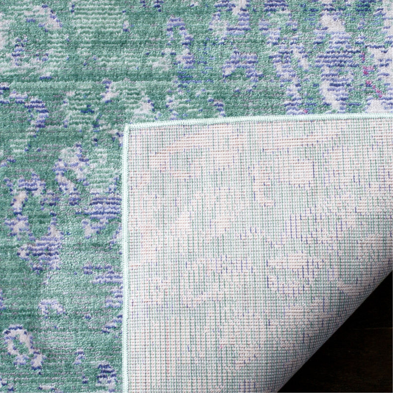 Aubryana Performance Abstract Rug, Square 6'7"