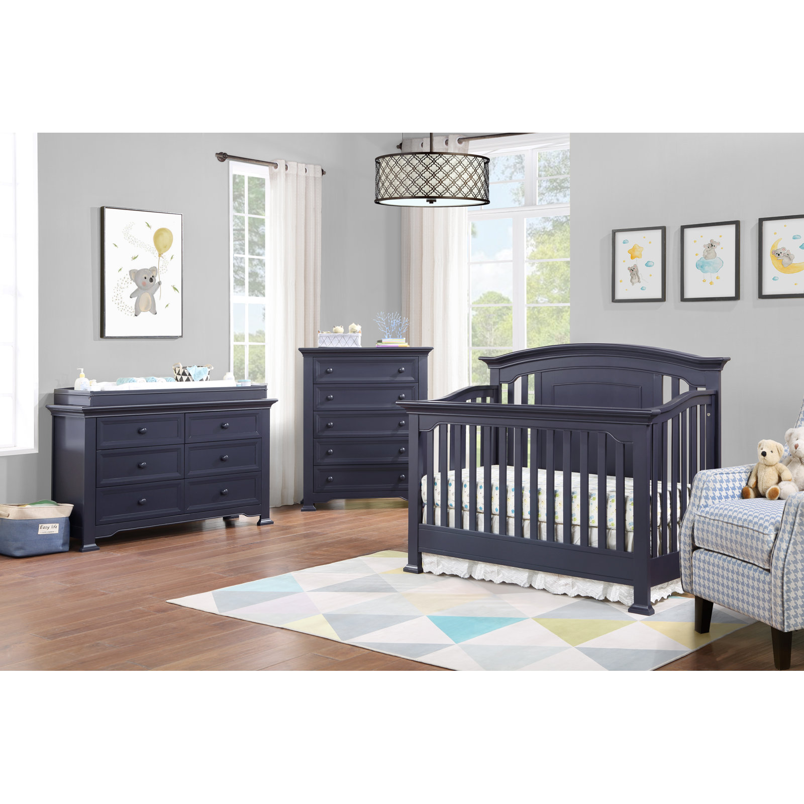 Conrad 4-in-1 Convertible Crib, Mystic Blue