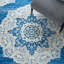 Tapis bleu marine / gris Arvillia-997991844