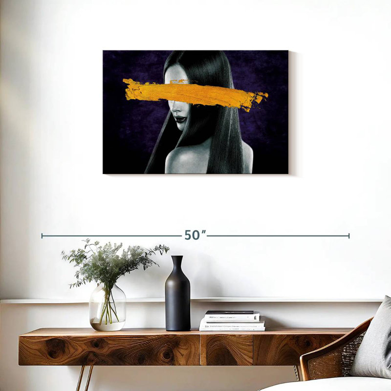 Coup de pinceau jaune Leisha, H 20 po x l 30 po