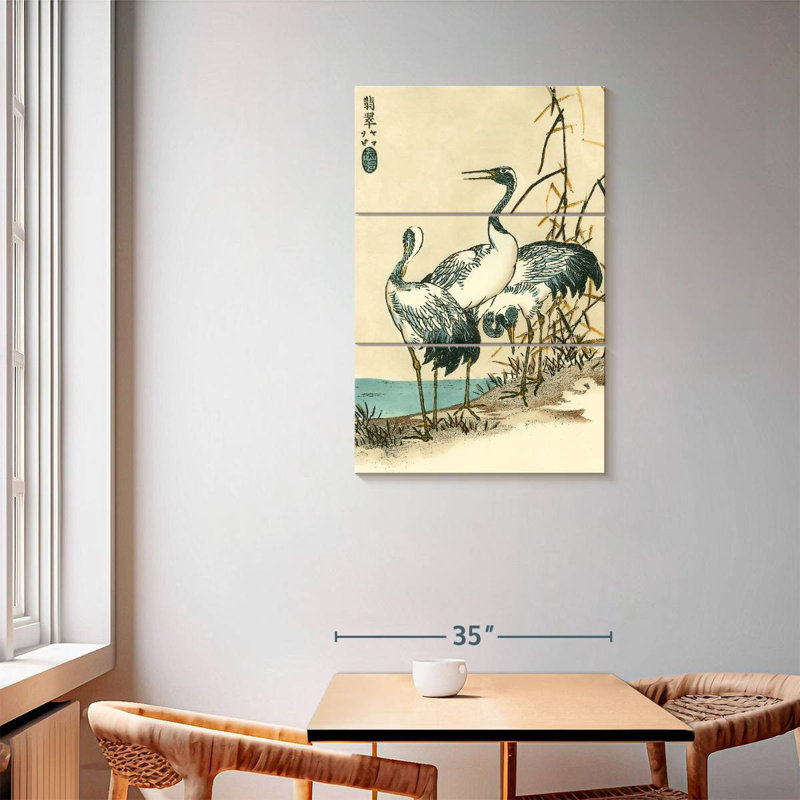 Oriental Crane II, 57" H x 36" W