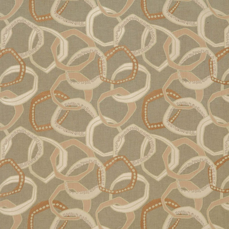 Allure Geometric Fabric, Mossy Green