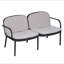 Causeuse d'extérieur en polypropylène Luna, structure noire-99776491-99776490