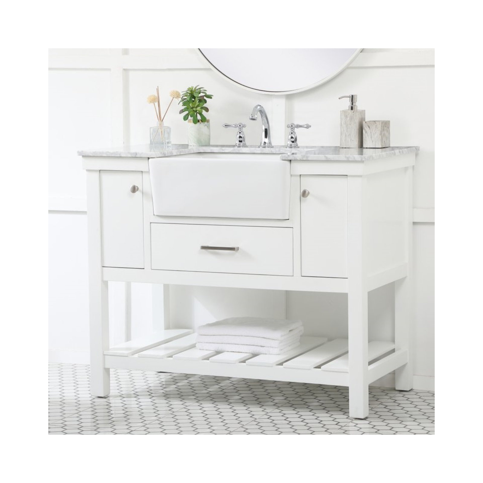 Pelaghia 42'' Single Bathroom Vanity, White