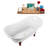 60" Streamline Clawfoot Soaking Acrylic Bathtub-76223412-76223415