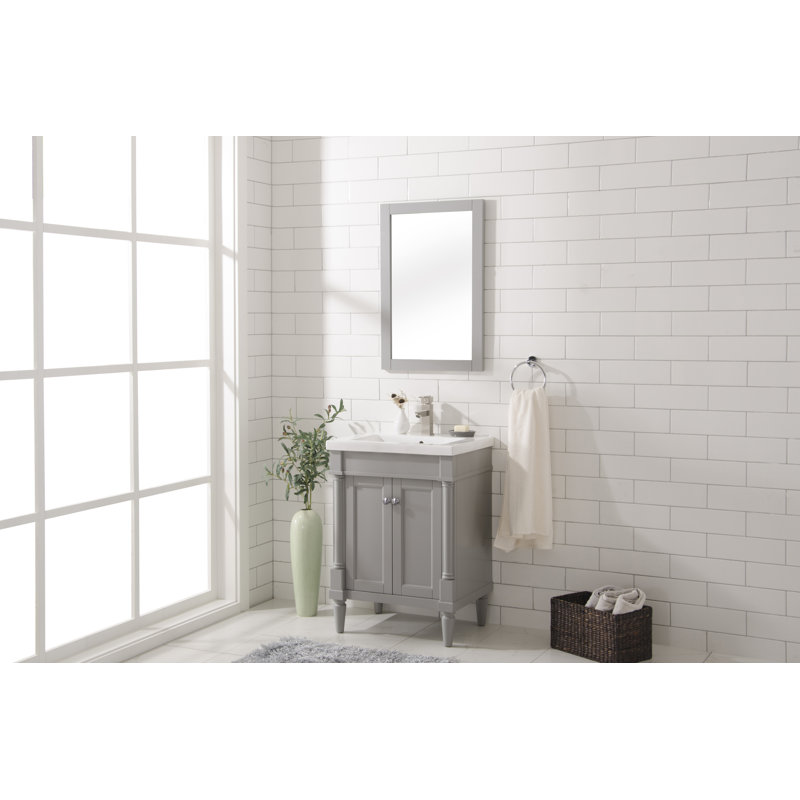 Ensemble de meuble-lavabo simple 24 po Jaida, Gris
