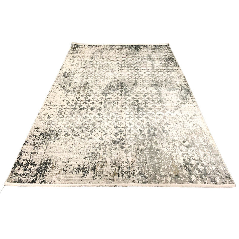 Tapis turc blanc et multicolore 7 x 7 7 po