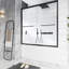 Cadre en aluminium coulissant double l 56 à 60 po x H 60 po avec porte de baignoire en verre trempé et poignée en acier inoxydable-111781159