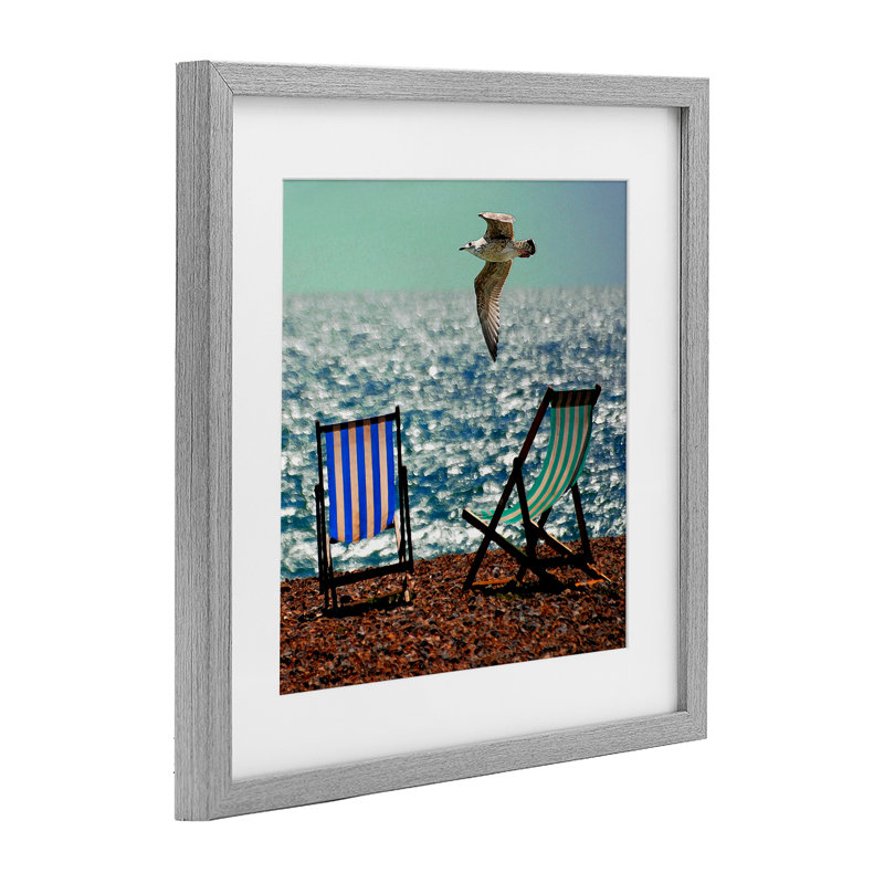 Glorious Flight Beach Chairs, reproduction encadrée sous verre, conception de Marcus Prime, H 13 po x l 13 po
