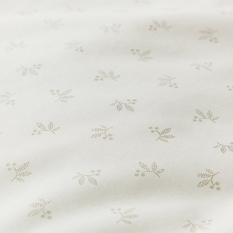 Leaf Sprig Duvet Cover Set, Linen Floral, Double Duvet Cover + 2 Pillowcases