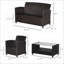 Canapé modulaire de jardin, ensemble de mobilier d'extérieur 4 pièces, ensemble de conversation pour mobilier d'extérieur