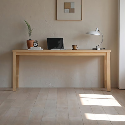 Bureau rectangulaire en bois massif Burlywood