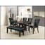 Ensemble de 2 chaises d'appoint modernes en similicuir noir capitonné Modern Parson-601216247