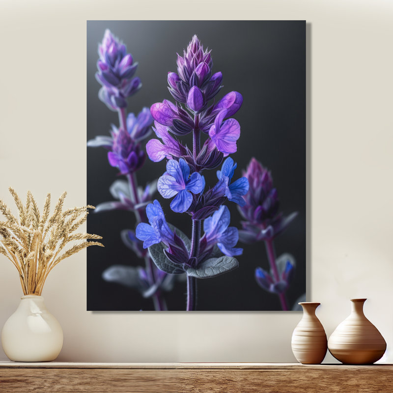 Mauve bleu, lilas, Natures Nuance - lilas, art mural, Toile tendue, H 44 po x l 34 po x P 1,5 po