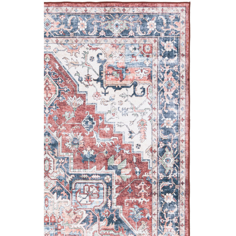 Tapis oriental performance lavable à la machine Abigayil, Rectangle 4 pi x 6 pi