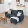 79.5" Wide Reversible Modular Sofa & Chaise with Ottoman