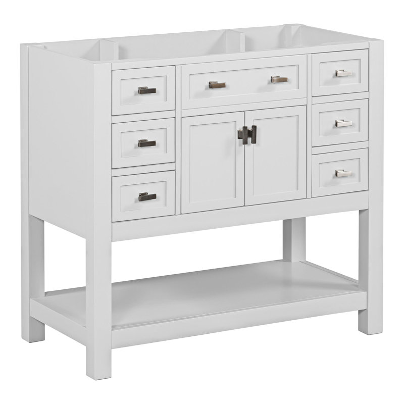 35.20'' Single Bathroom Vanity Base Only, White