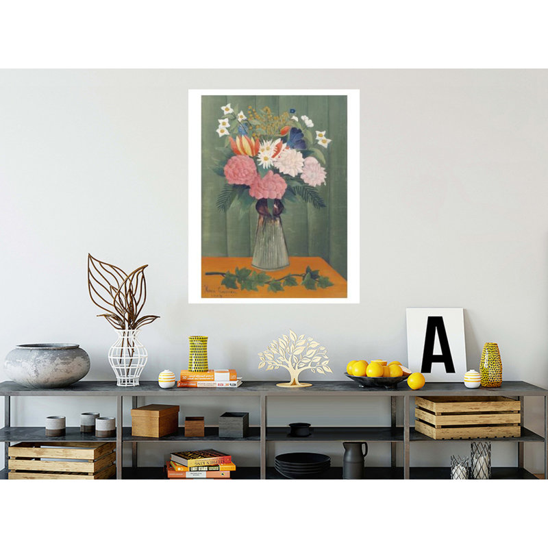 «Flowers in a Vase» par Henri Rousseau - Impression giclée, H 40 po x l 32 po