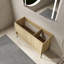 Meuble-lavabo autoportant 48 po - 3 portes en bois d'ingénierie Le chêne moderne augmente le rangement de la salle de bain et la porte de propreté améliore l'organisation