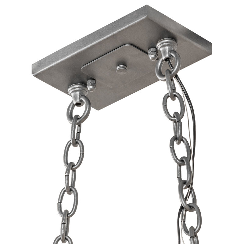 53" Long Laramie 8 Light Pot Rack