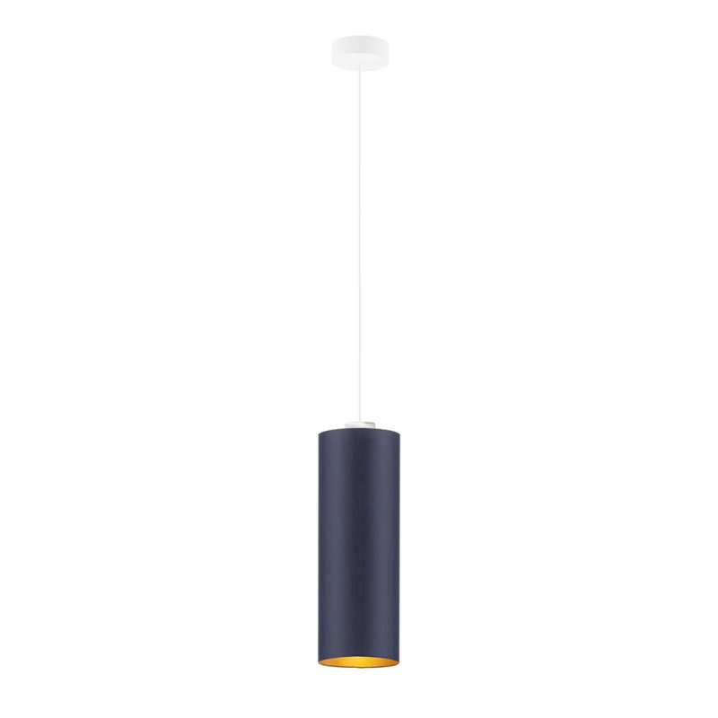 Resa 1 - Light Cylinder Pendant, Navy, White