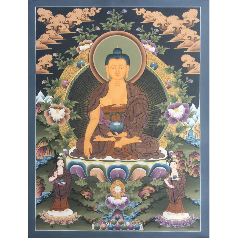 Bouddha Shakyamuni Thangka (Thangka sans brocart)