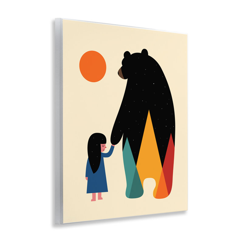 Ours et fille, art mural par Andy Westface