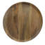 Handcrafted Round Mango Wood Coffee Table with Domed Base & Lipped Edge