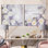 Ensemble de 2 fleurs de magnolia blanches et mauves - collage carré floral