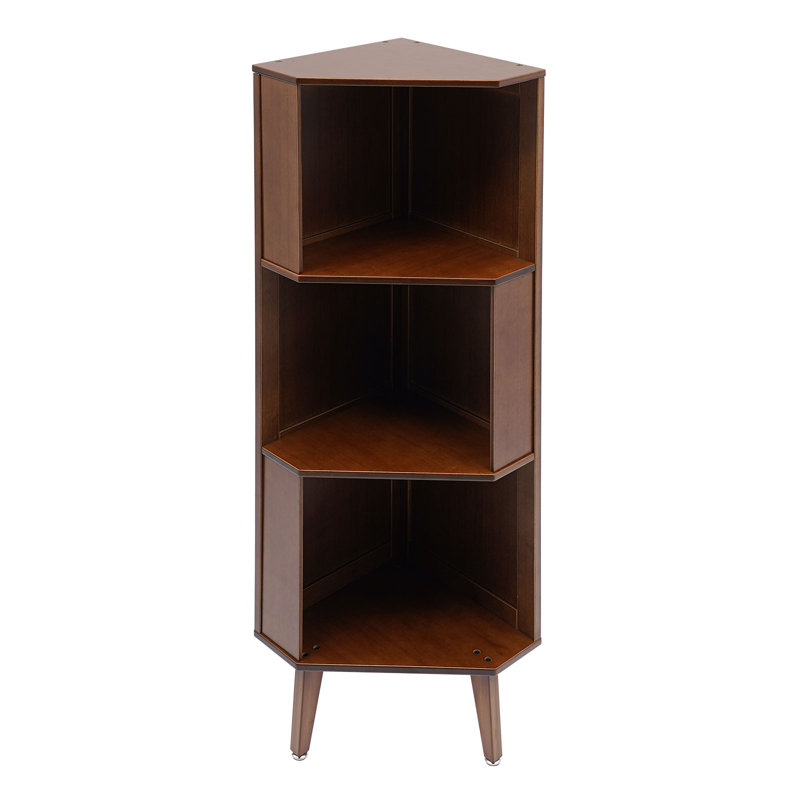 Armoire de rangement à 3 niveaux avec tablettes ouvertes Coralina