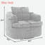 Fauteuil d'appoint pivotant à 360 ° avec coussins à deux couches-987740332