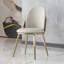 Ensemble de chaises de salle à manger rembourrées en similicuir avec dossier rembourré, 4 pieds en métal