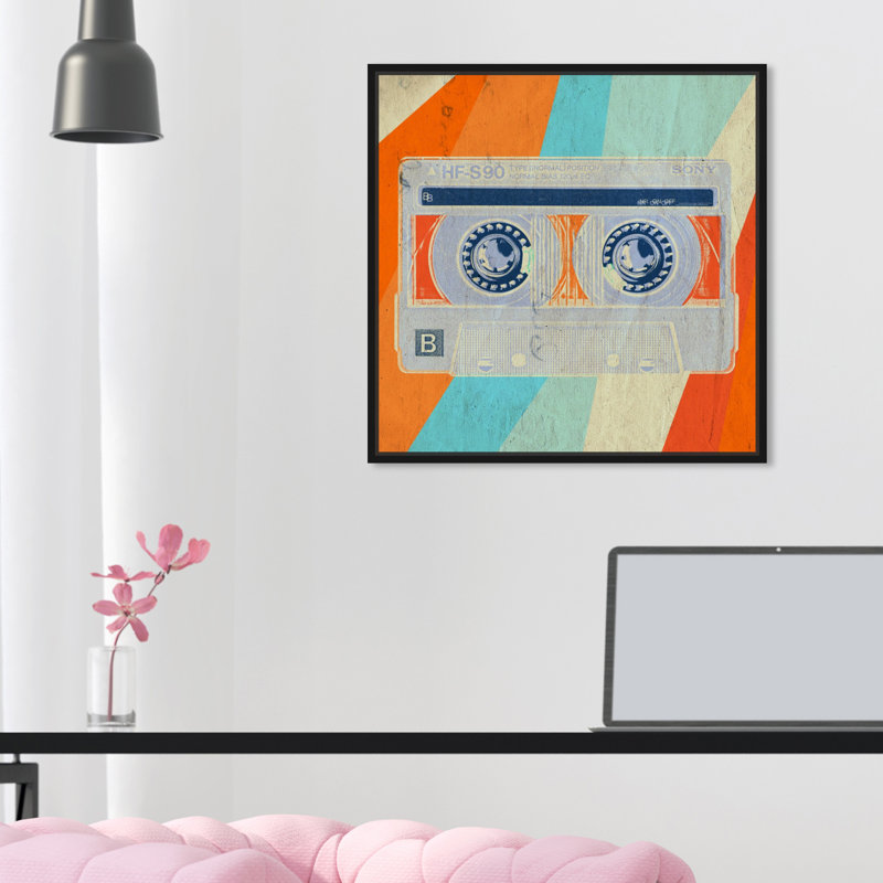 «My Mixtape», impression sur toile tendue, Cadre noir, H 30 po x l 30 po