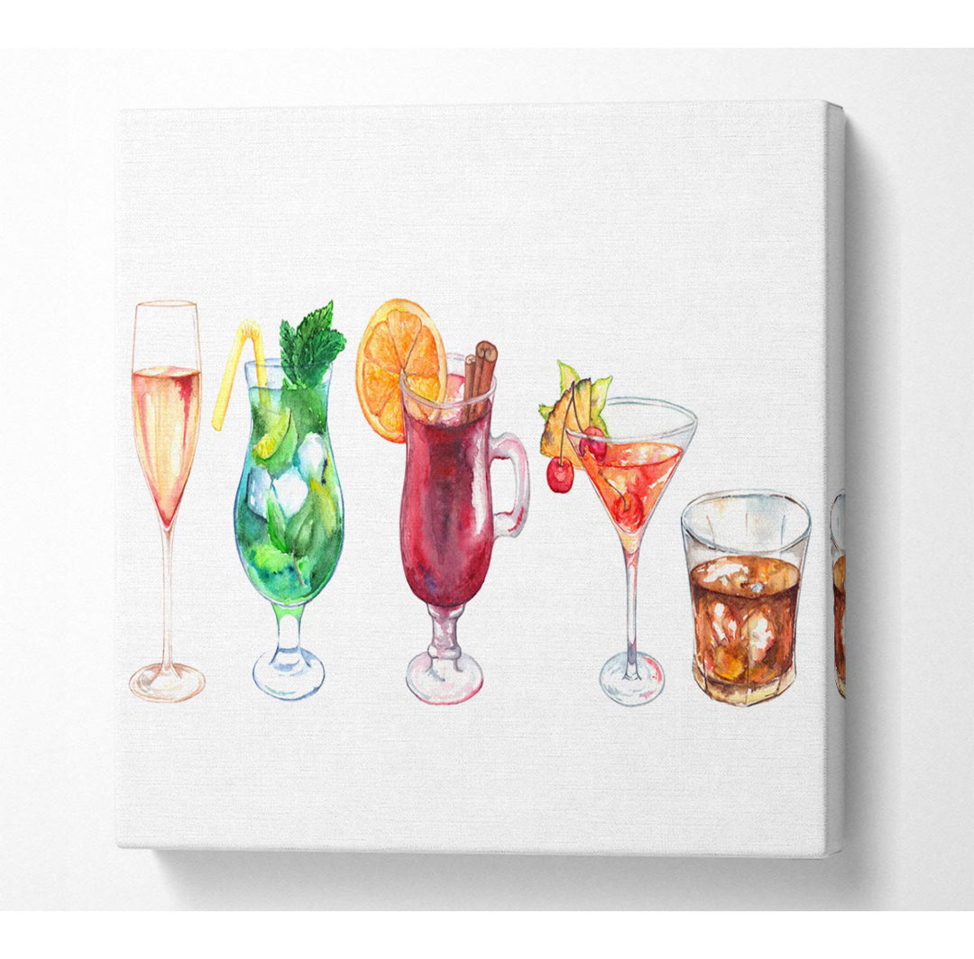 Cocktails des Sommers - Kunstdrucke auf Leinwand - Wrapped Canvas