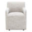 Chaise avec accoudoirs rembourrée avec roulettes Orya-1708436284