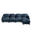 Canapé en L avec repose-pieds détachable et tissu chenille Cloud Feel-870016003-870016061
