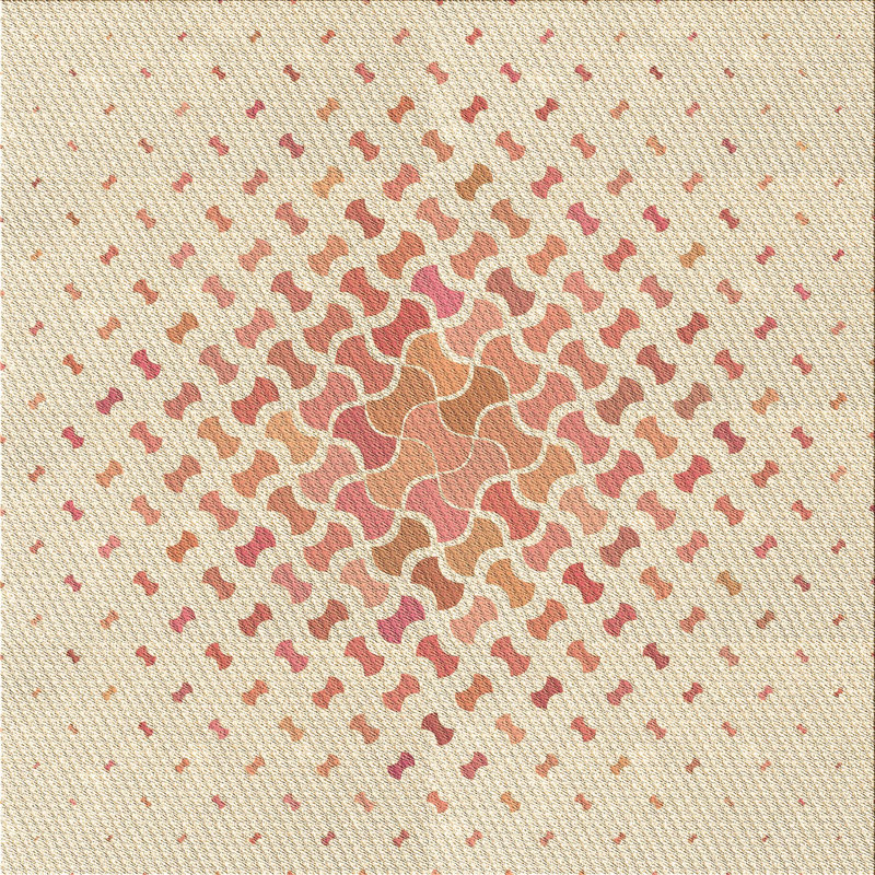 Geometric Indoor Rug, Square 4'